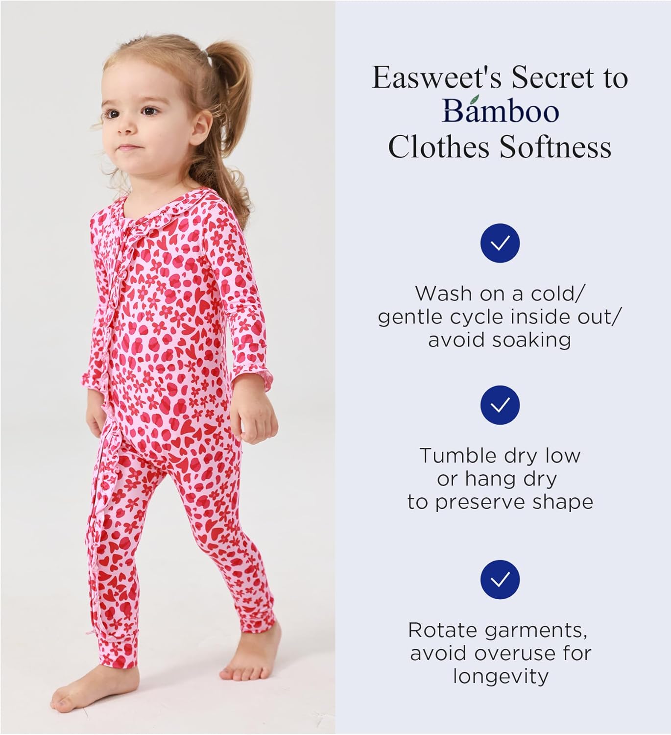 Bamboo Viscose Baby Girl Romper Long Sleeve Zipper Footless Baby Jumpsuit