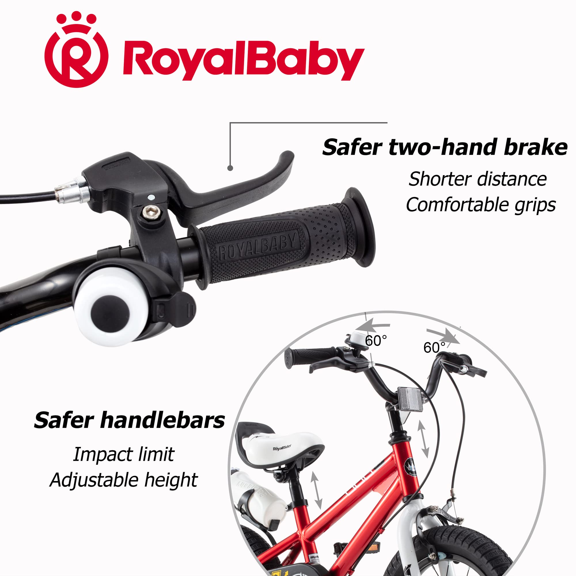 RoyalBaby Bicicletas Infantiles niña niño 3-12 años Freestyle BMX 12 14 16 18 20 Pulgadas Ruedas auxiliares Bicicleta para niños
