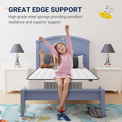 Avenco 6 Inch Twin Mattress, Foam and Spring Hybrid Mattress in a Box, Medium Soft, Breathable Fabric & Adaptive Support, CertiPUR-US Certified, Twin Size Mattress in Guest and Kids Bedroom thumbnail 3