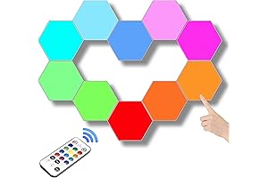 ODISTAR Smart Hexagonal Wall Light with Touch Control for Artistic Bedroom Decor