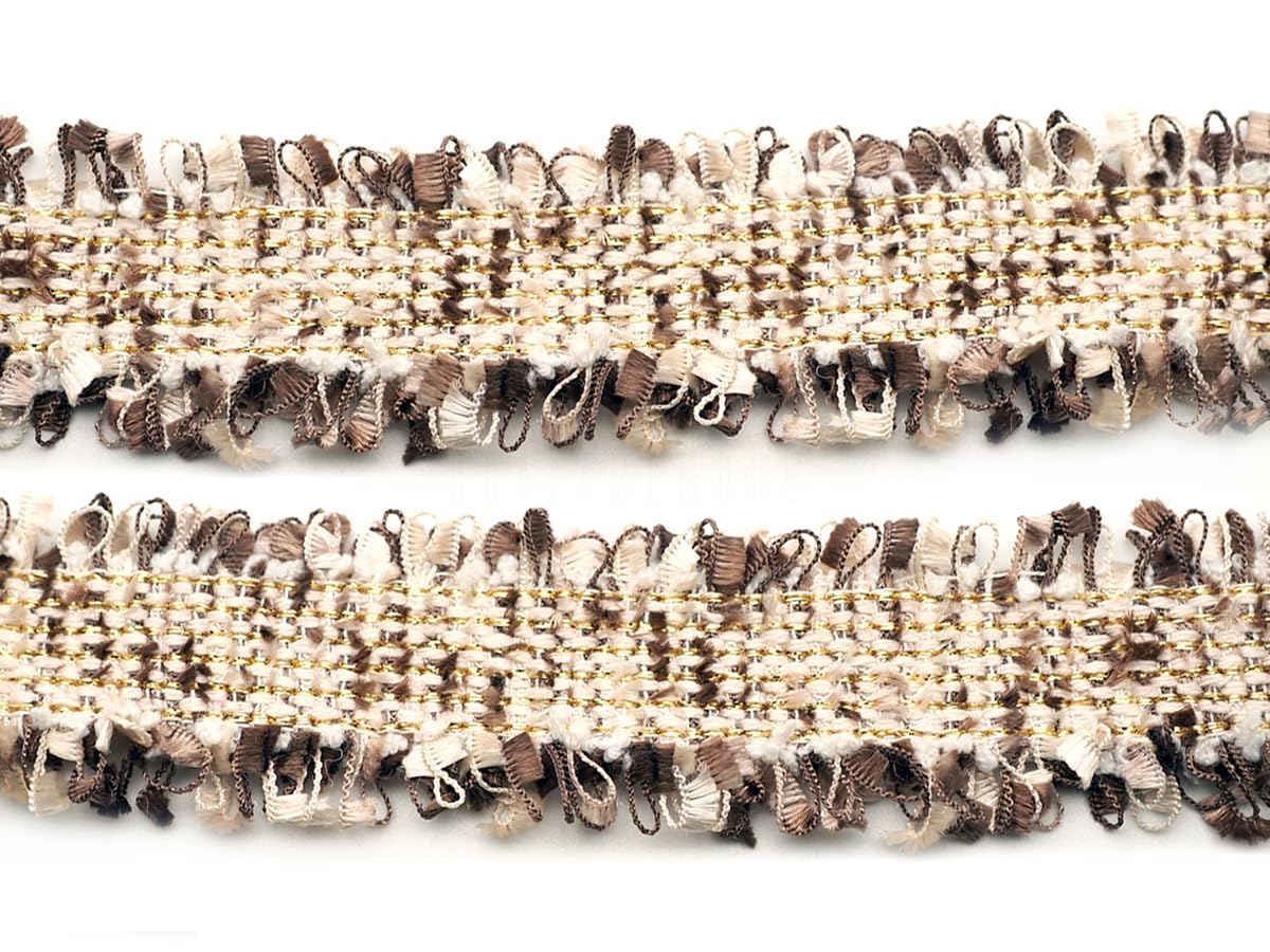 Amazon.com: CRAFTMEMORE Luxury Tweed Lace Trim Ribbon Fabric