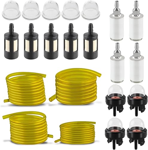Miniatura 4 de Manguera de línea de combustible de 4 tamaños y 4 pies para Zama Stihl Homelite Poulan Craftsman, Husqvarna, soplador de motosierra con filtros de