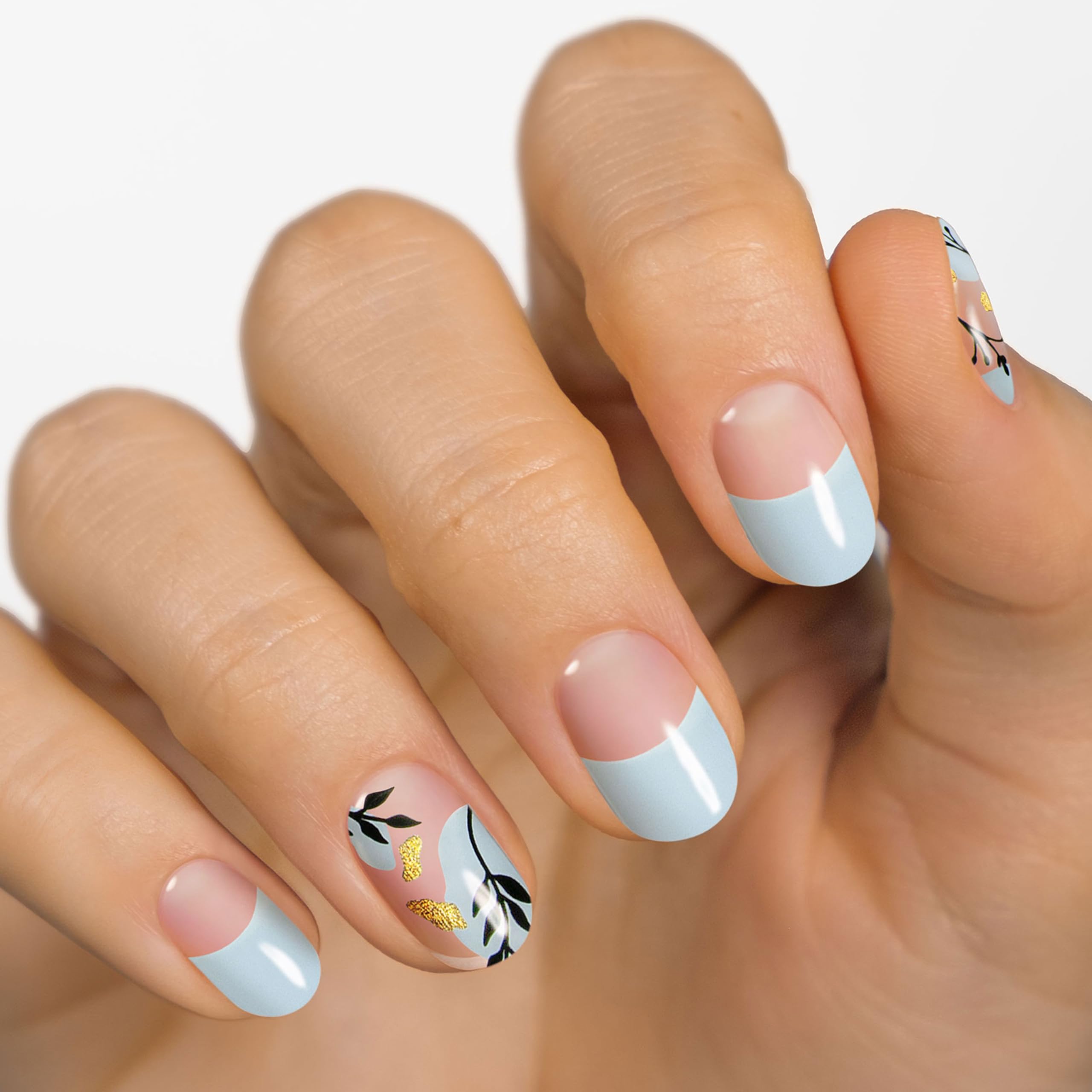 MOYOU LONDON Semi Cured Gel Nail Strips - 20 Pcs. Nail Wraps for Salon-Quality Manicure - Works with Any UV Nail Lamp - Easy to Apply, Trim, & Remove Gel Nail Stickers - Image 2