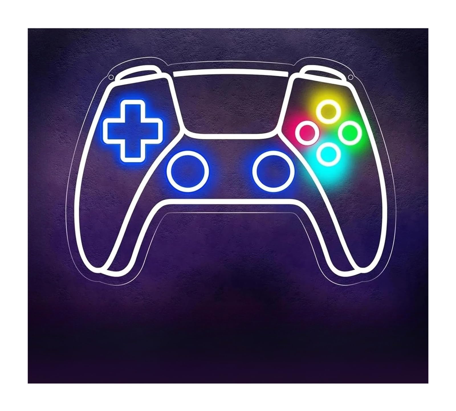 Décor Mural Lumière Gamer Néon Signe Jeux Manette Lumière LED Variable Pour Chambre Internet Café Fête Décor Pour Gamer 35cmх24.1cm(UNE)