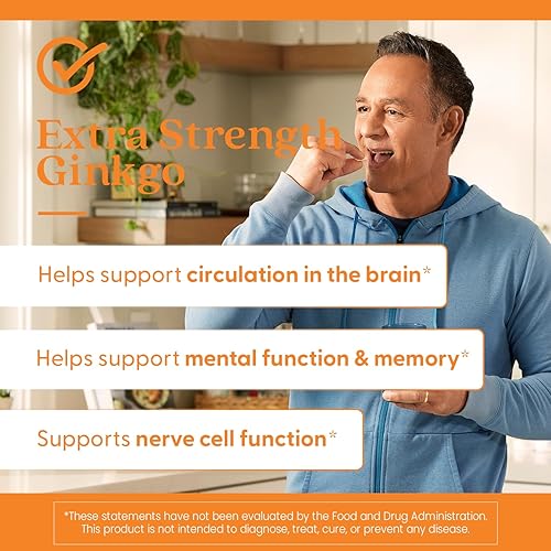 Vista 6 de Doctor's Best Fuerza Extra Ginkgo, 0,004 oz cápsulas vegetarianas, DRB-00091, 1, 1