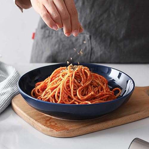 Miniatura 6 de Y YHY Tazones para pasta, cuencos de sopa de 30 onzas, cuencos para ensalada, cuencos grandes para servir, platos de porcelana para pasta anchos y