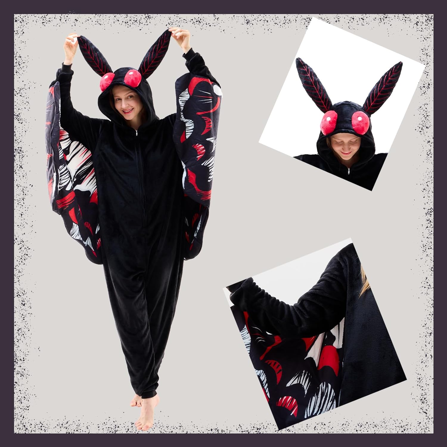 NEWCOSPLAY Unisex Adult Onesie Pajamas Animal One Piece Costume Cosplay Sleepwear - Image 4