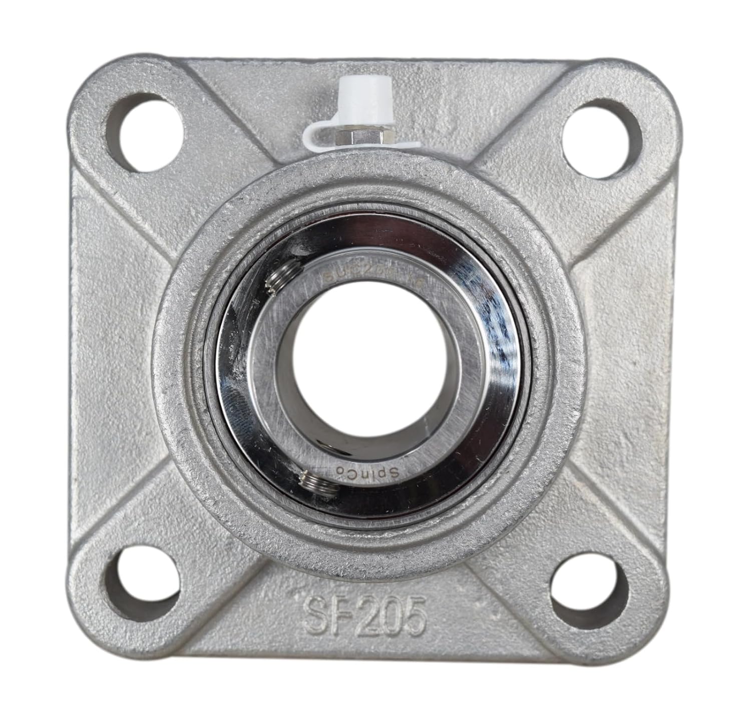 1" Stainless Steel Four Bolt Flange Bearing SSUCF205-16, SUCSF205-16, CRFS-PN16 by SpinCo