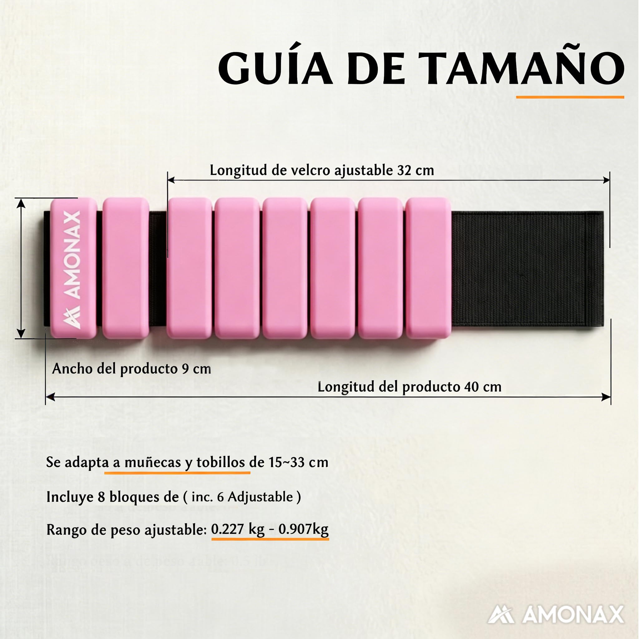 Amonax Adjustable Pesas Para Tobillos, Tobilleras Gimnasio Pesas Tobillos Para Mujeres Y Hombres, 2x1kg Pesas Tobilleras, Pesas Muñecas De Pilates, Pesas Para Muñecas Y Tobillos Para Yoga