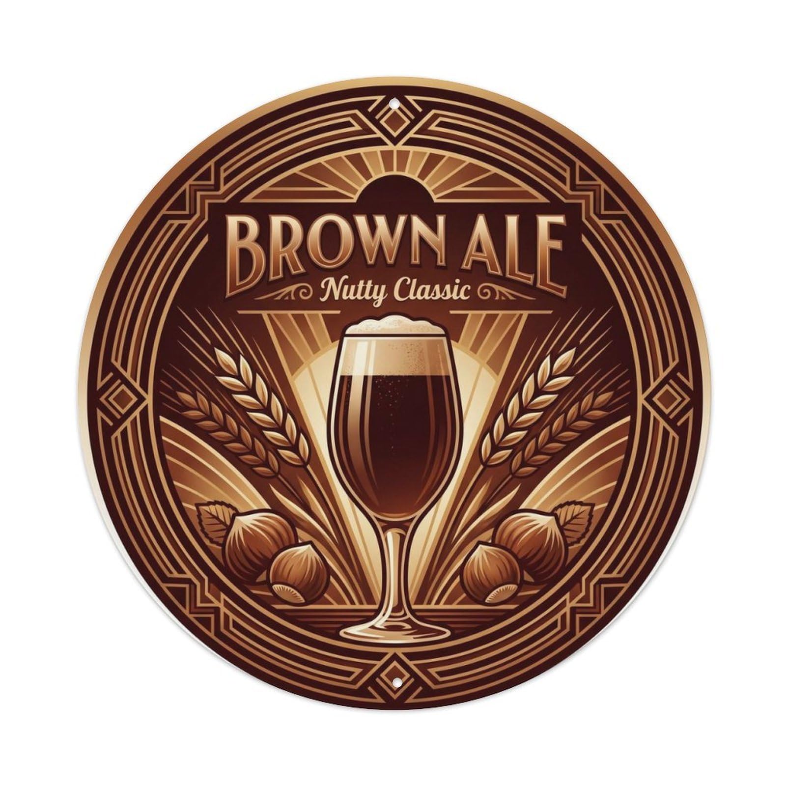 Brown Ale Old School Beer Brewery Culture Festival Brew Metal Tin Sign