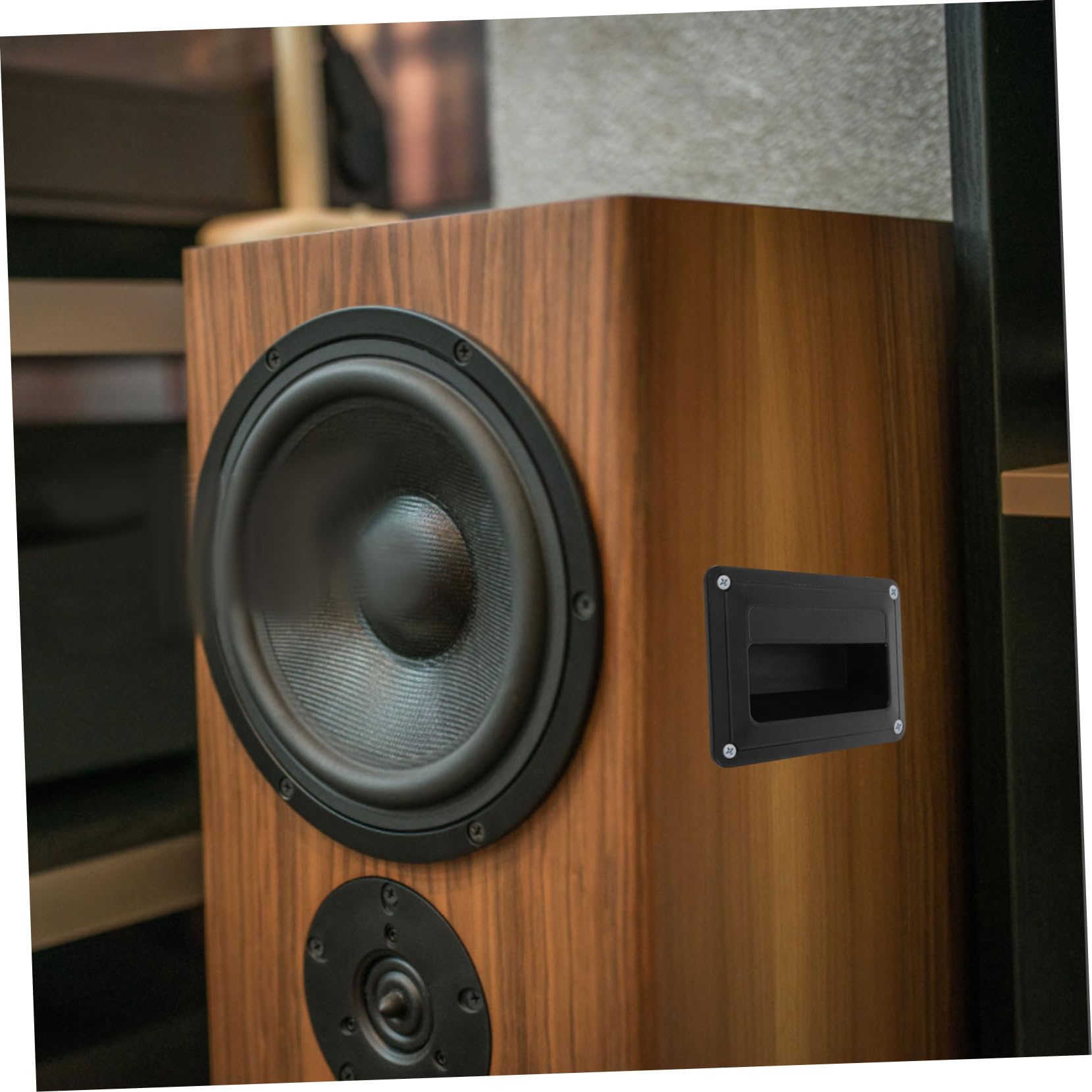 Homoyoyo Poignée Latérale de Haut-Parleur en Plastique pour Accessoires Audio, Petite Poignée Encastrée Pratique pour Enceintes, Lot de 4 Pièces pour Usage Scène ou Maison