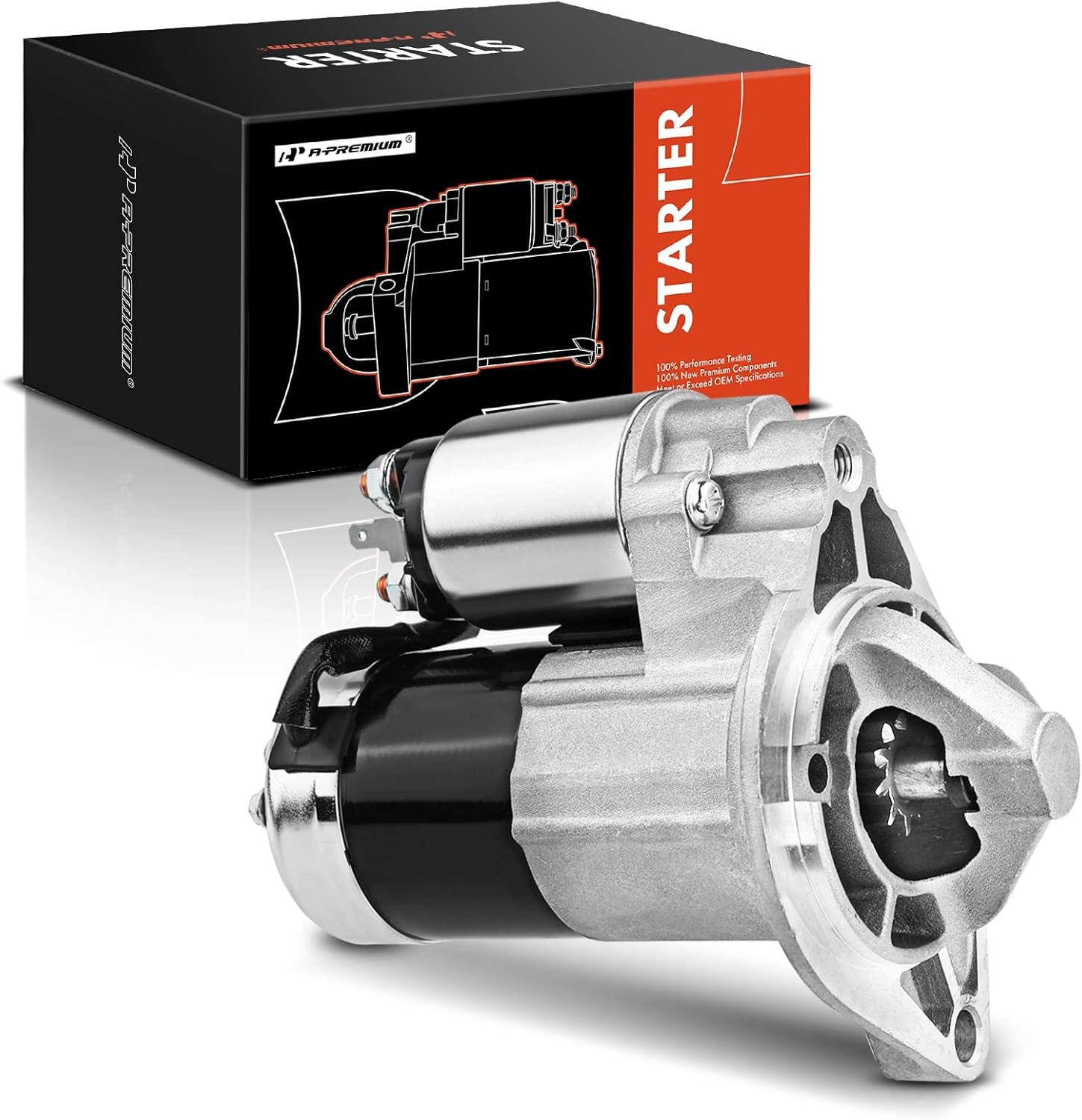 A-Premium Starter Motor Compatible with Jeep Grand Cherokee 2003 2004, TJ 2003-2006, Wrangler 2003-2006, 2.4L 4.0L, 12V 1.2KW 10 Teeth Clockwise, Replace# 56041012AE, M0T91082