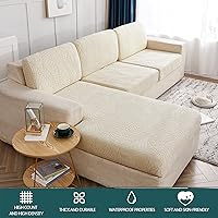 Vista 2 de Fundas de cojín para asiento de sofá, impermeables, de alta elasticidad, universal, elástica, fundas de cojín de repuesto para cojines individuales