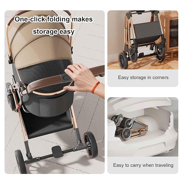 Foto 4 de 6 de PJDDP Carrito para Perros Plegable, 3 En 1 Cochecito para Perros, Carro Perro con Cesta De Almacenamiento