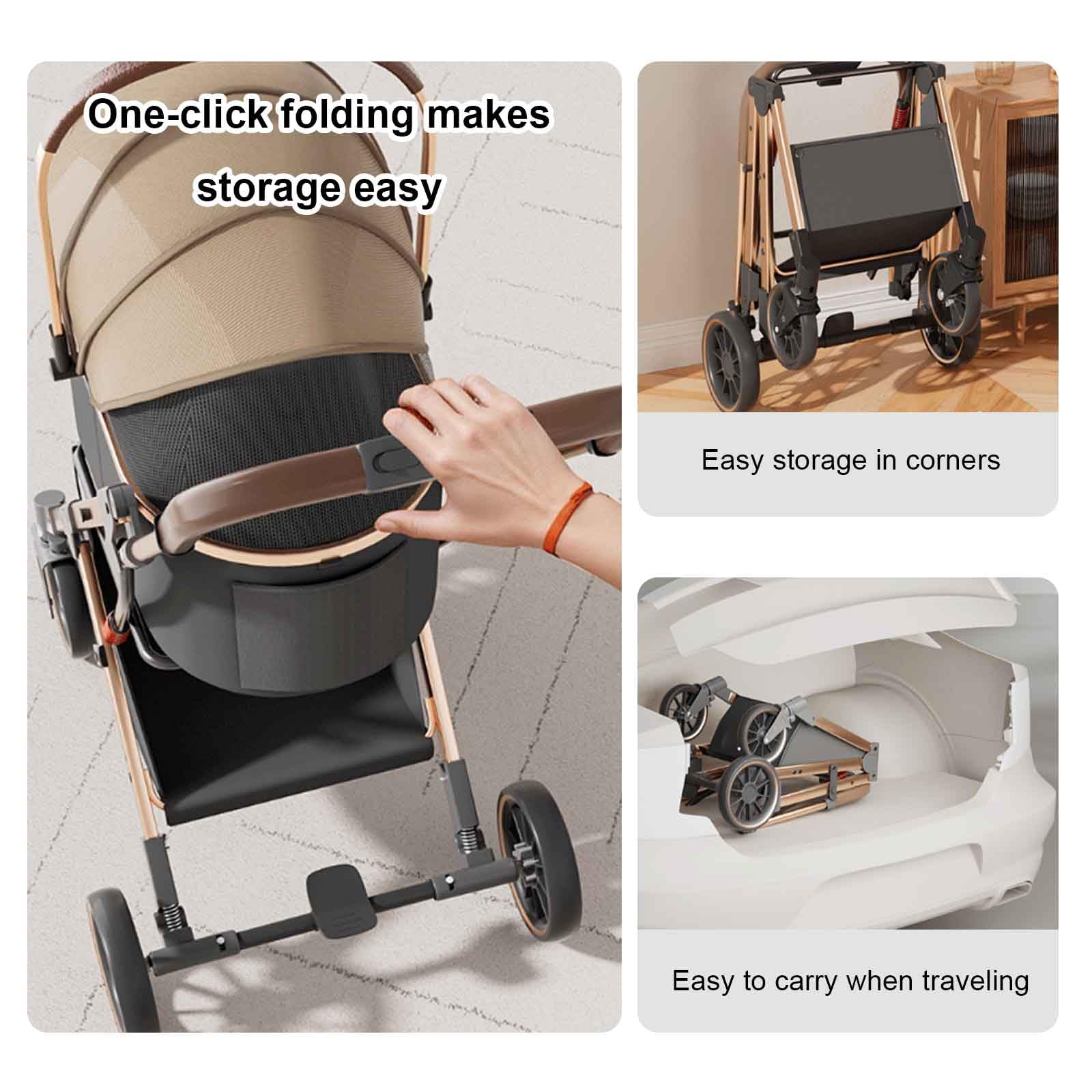 Carrito para Perros Plegable, 3 En 1 Cochecito para Perros, Carro Perro con Cesta De Almacenamiento, Correas De Seguridad, para Perros Pequeños
