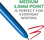 BIC 4-Color Stylo à bille rétractable, point moyen (1.0 mm), fournitures scolaires pour les élèves et les enseignants, 3-Count Emballage en couleurs assorties