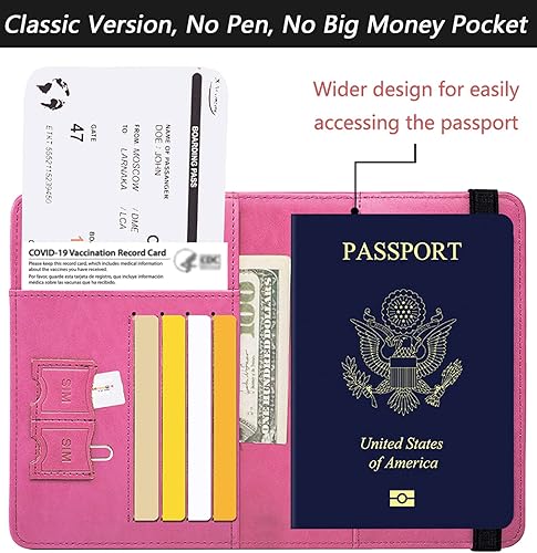 Miniatura 3 de Funda para pasaporte con bloqueo RFID de piel, organizador de documentos de viaje), passport cover