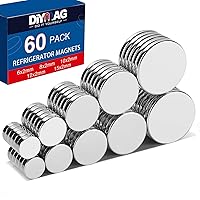Vista 12 de DIYMAG 60 piezas de pequeños imanes de neodimio para refrigerador, imanes de botón mini de tierras raras para oficina, pizarra, cocina, maestros