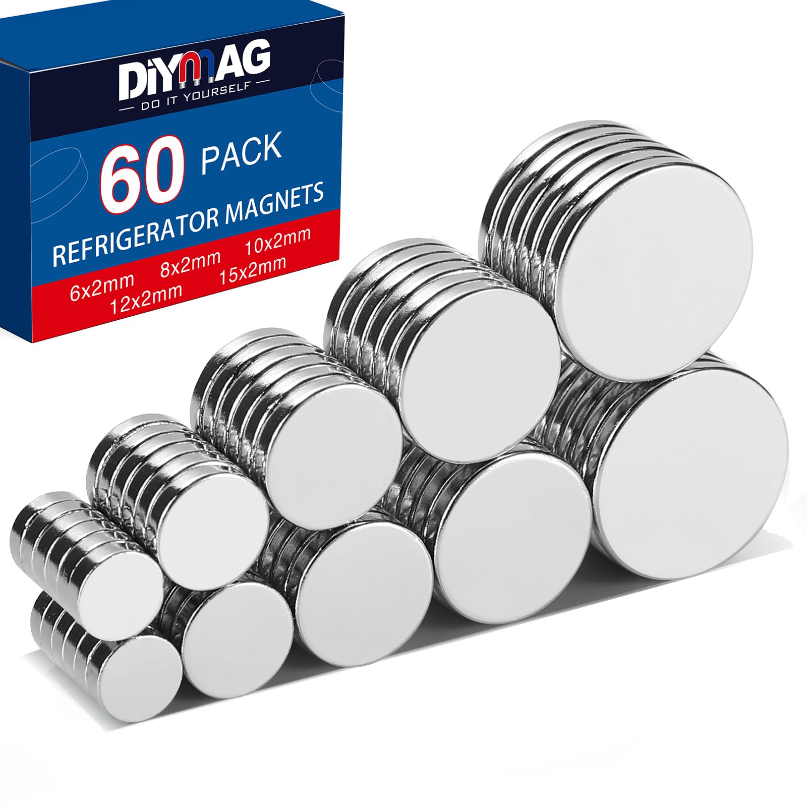 DIYMAG Small Rare Earth Magnets, 40 Pack, 5 Sizes - Neodymium Magnets for Refrigerator, DIY, Crafts, Kitchen & Office — Amazon image 14