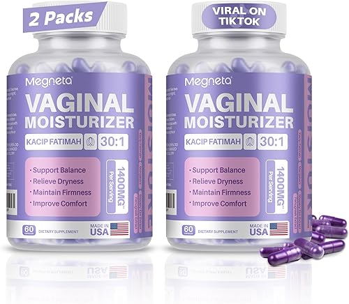 Miniatura 8 de Hidratante vaginal, Kacip Fatimah 1,000 mg y Manjakni 200mg para la salud íntima femenina, olmo resbaladizo para mujeres, vegano, 60 cápsulas