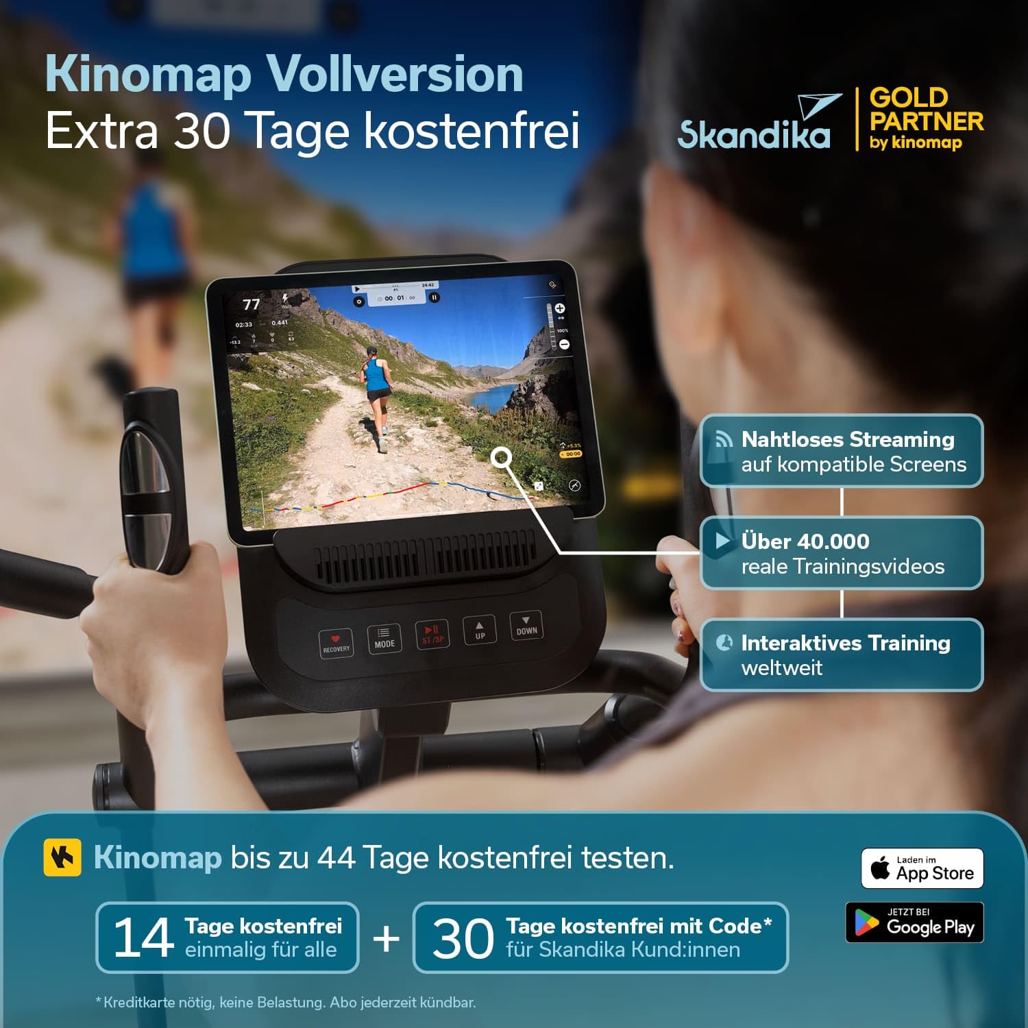 Skandika Crosstrainer für Zuhause Carbon P23 | klappbar, Ellipsentrainer mit 23 Programmen, 16 Stufen, platzsparend, leise, Kinomap App kompatibel, moderner Computer, kompakt, Cardio, Bis 135Kg