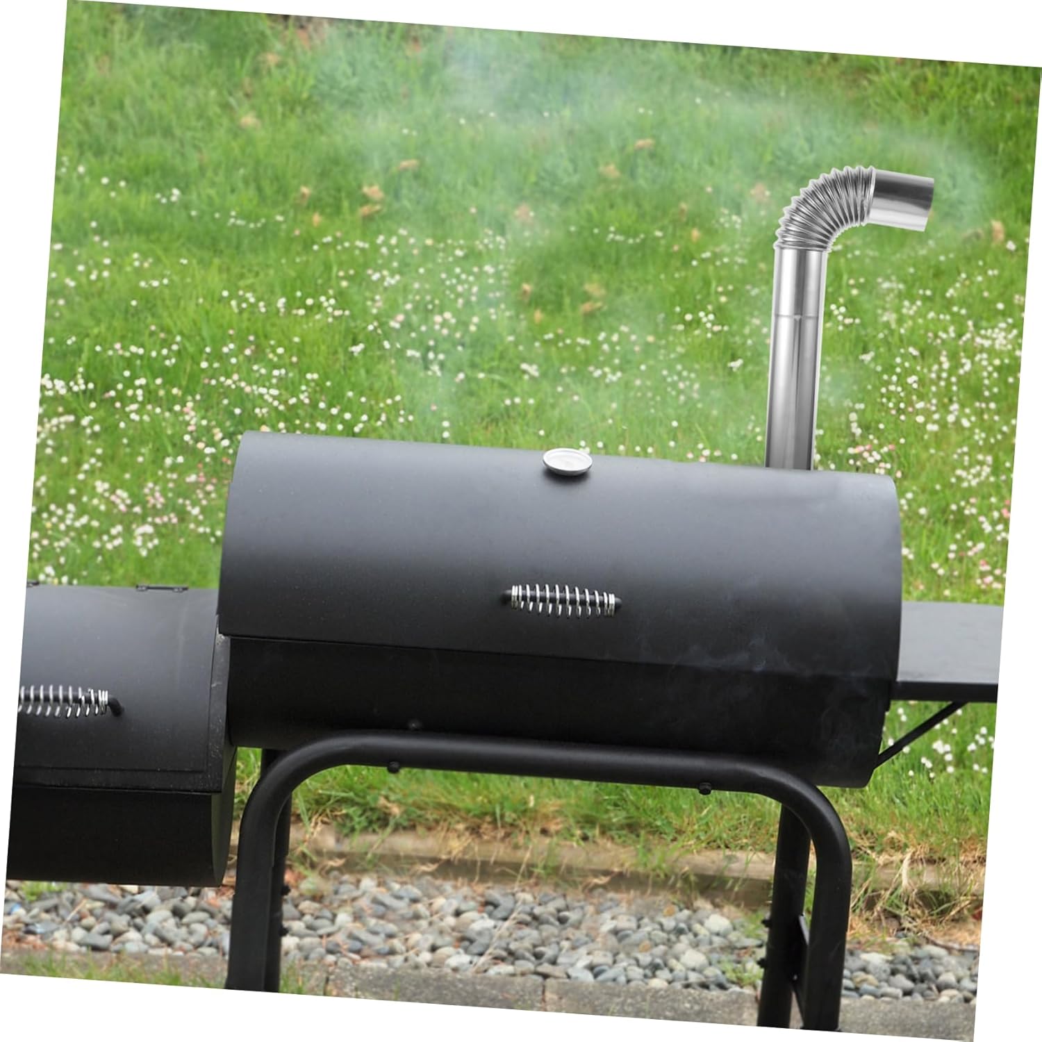 Cabilock 2pcs Stainless Steel Elbow Pipe Straight Pipe Set Essential Chimney Accessories for Efficient Water Heater Ventilation Camping Stove Use