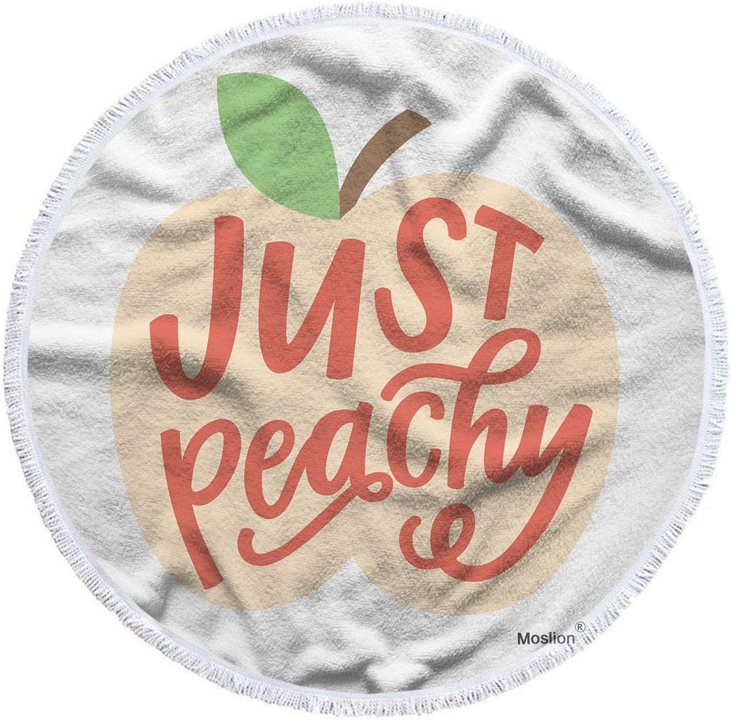 Moslion Lemon Slice Round Beach Towels Oversized Clearance 63 Inch Citrus Fresh Fruit Juice Natural Organic Sour Summer Vitamin C Big Beach Towel Microfiber Beach Towel Soft Polyester-Microfiber