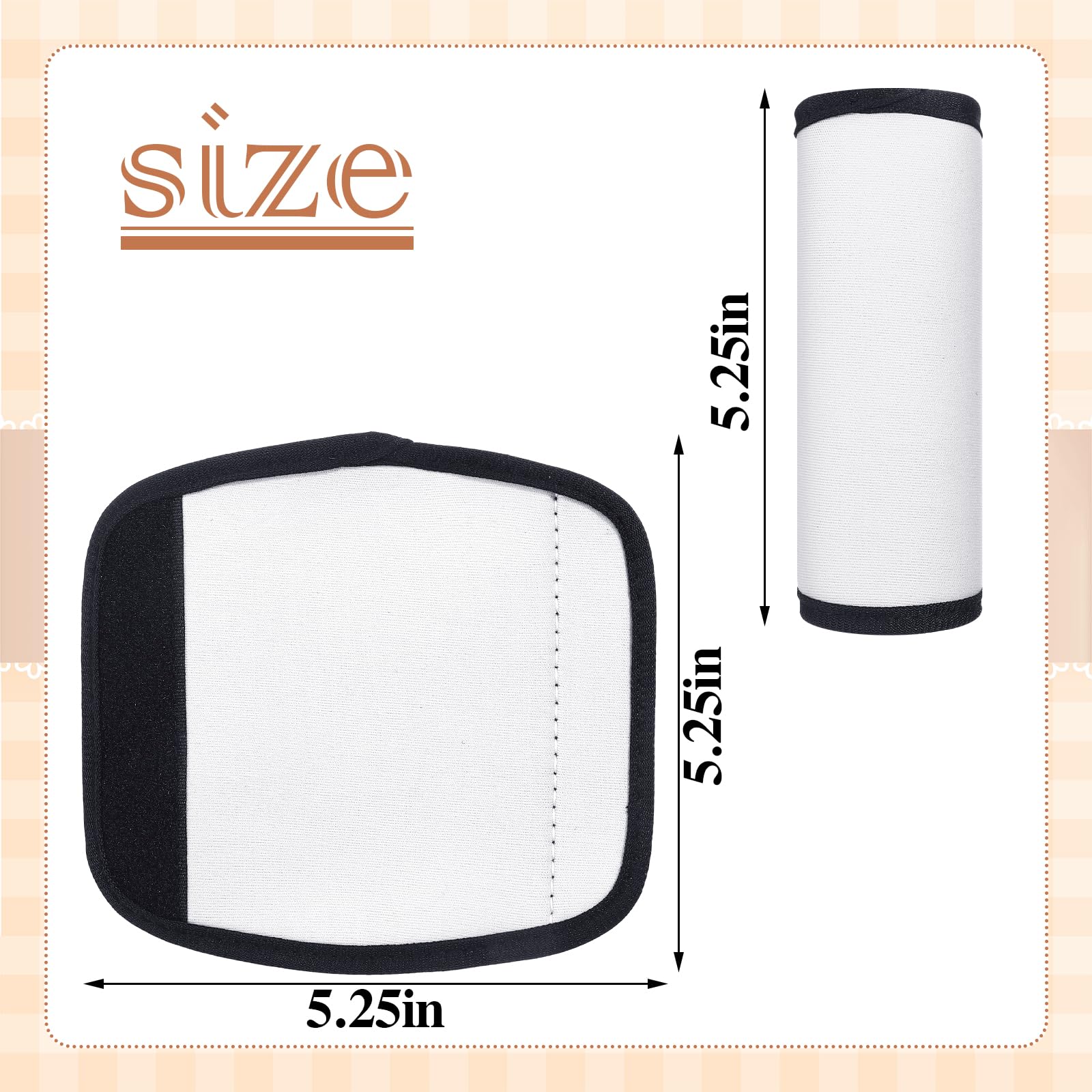 Paterr 20 Pack Sublimation Luggage Handle Wraps - Neoprene Blank Covers For Suitcase Handles, 14x10cm - View #11
