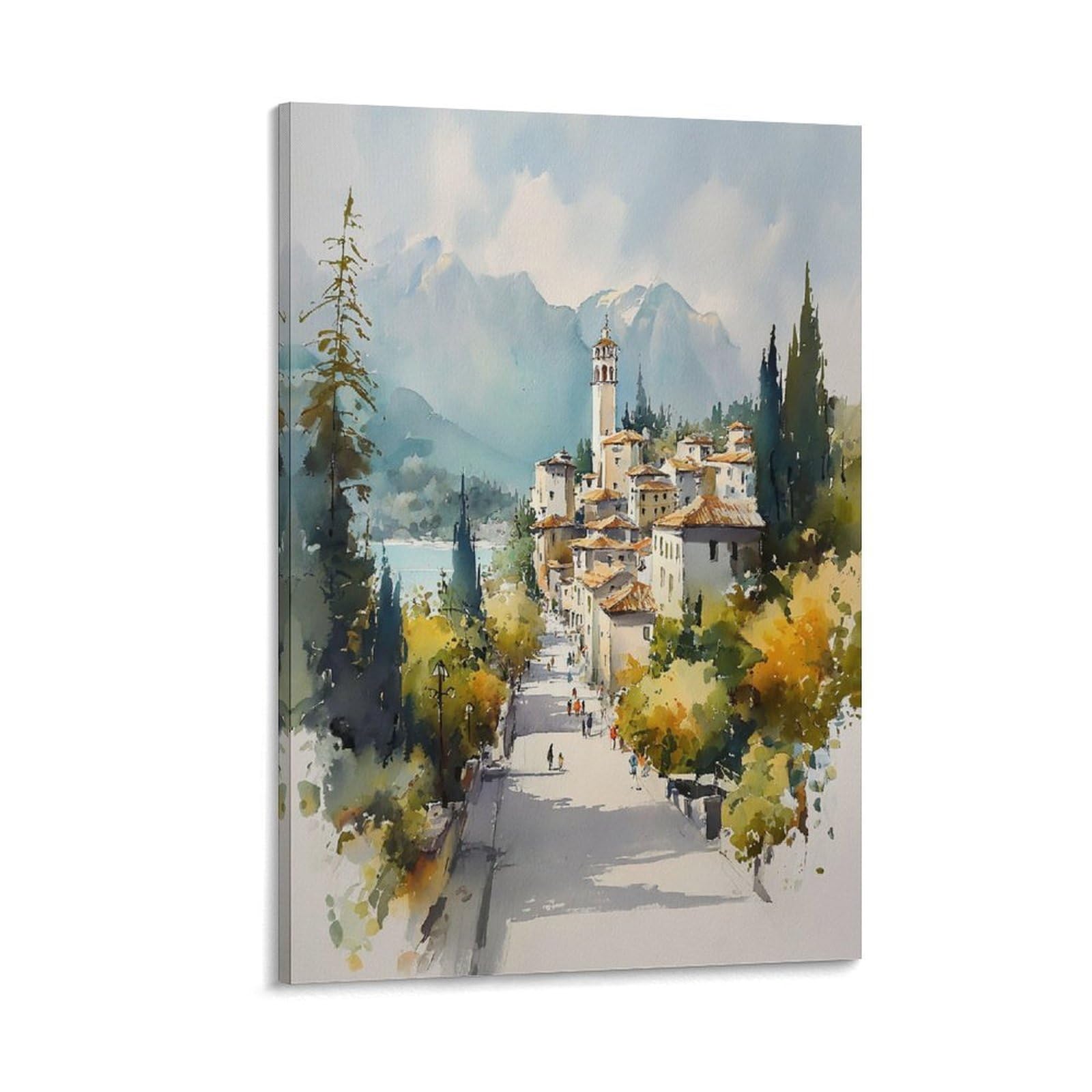 XWYMXZ Idaho Watercolor Art Print Traditional Travel Posters 20x30inch(50x75cm) Vintage Watercolor Canvas Art