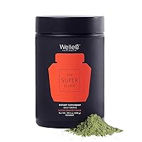 Vista 1 de WelleCo The Super Elixir Daily Greens Polvo - Mezcla de bebida probiótica con alimentos integrales, sin gluten, polvo vegano para la salud