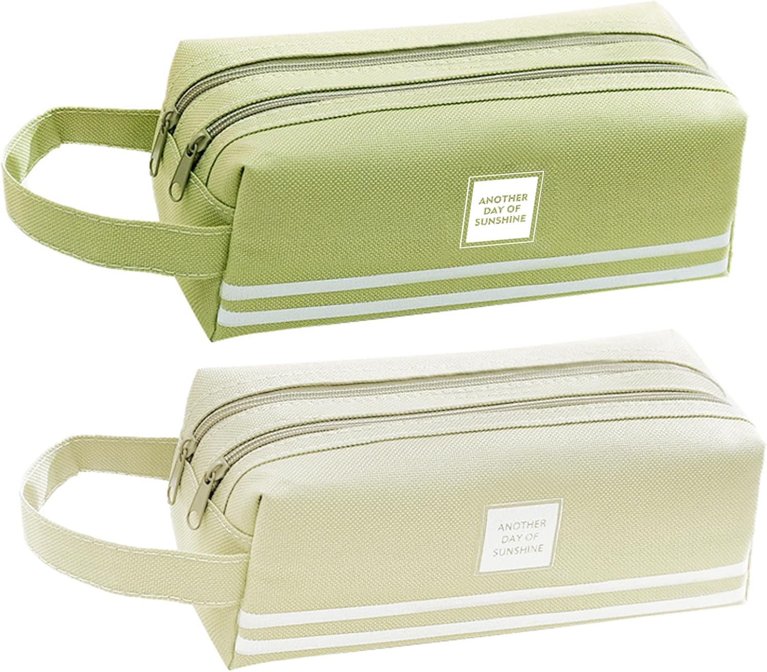 2PCS Large Pencil Case with Double Zipper, Aesthetic Pencil Case for