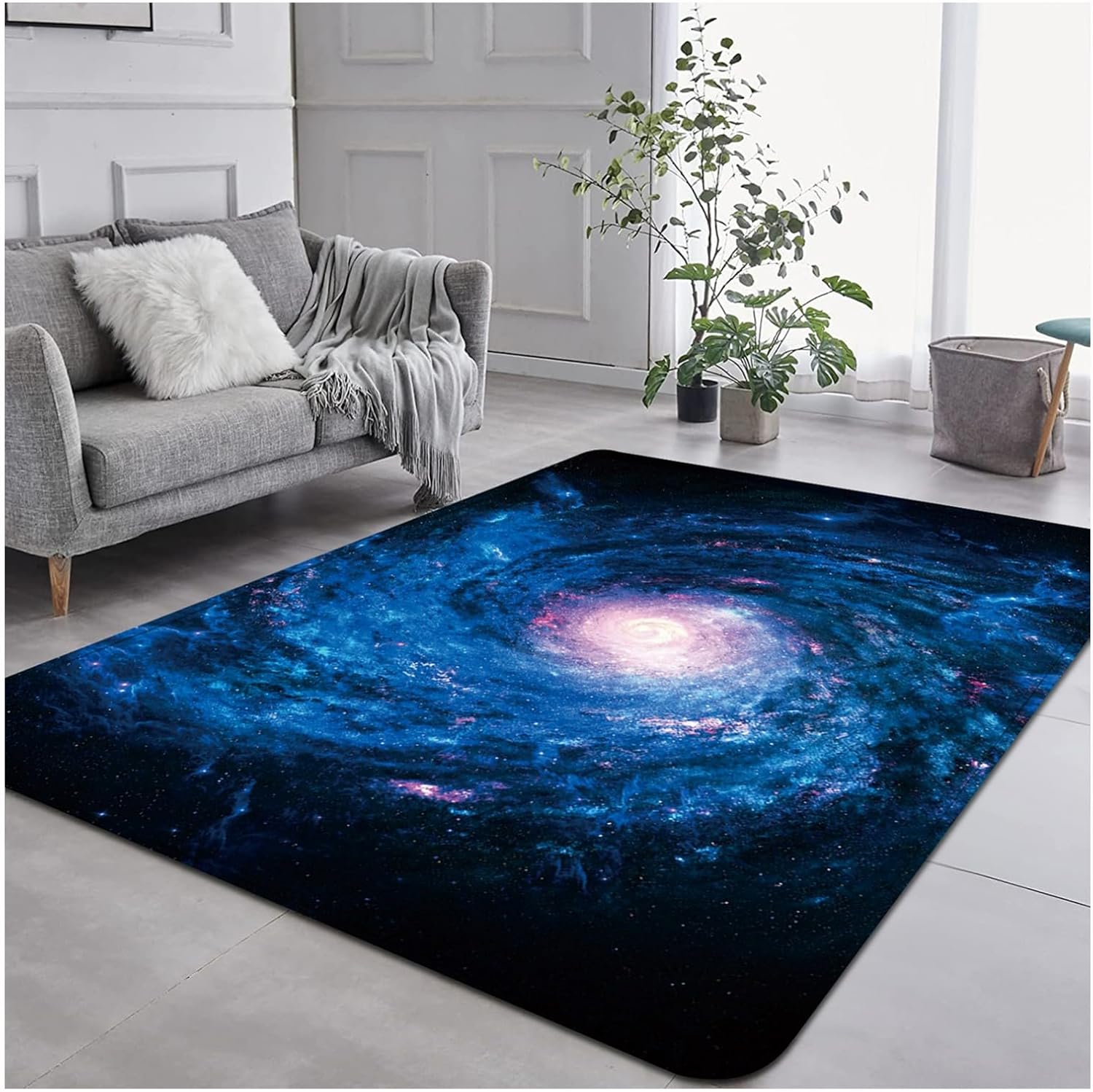 3D Starry Galaxy Flannel Carpet Space Theme