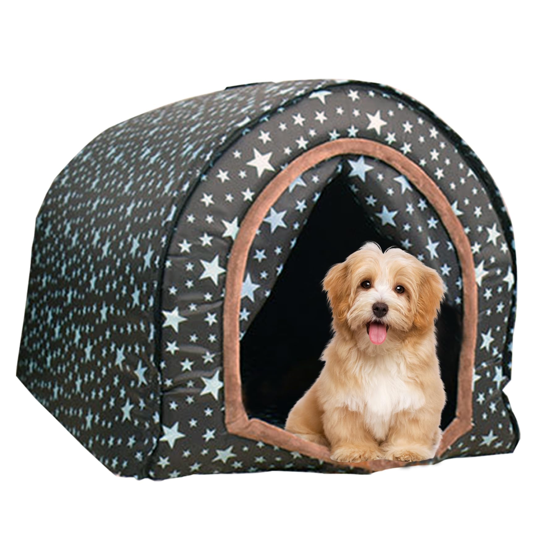 Niche d'hiver pour chien de moins de 4,5 kg lit tente amovible et lavable