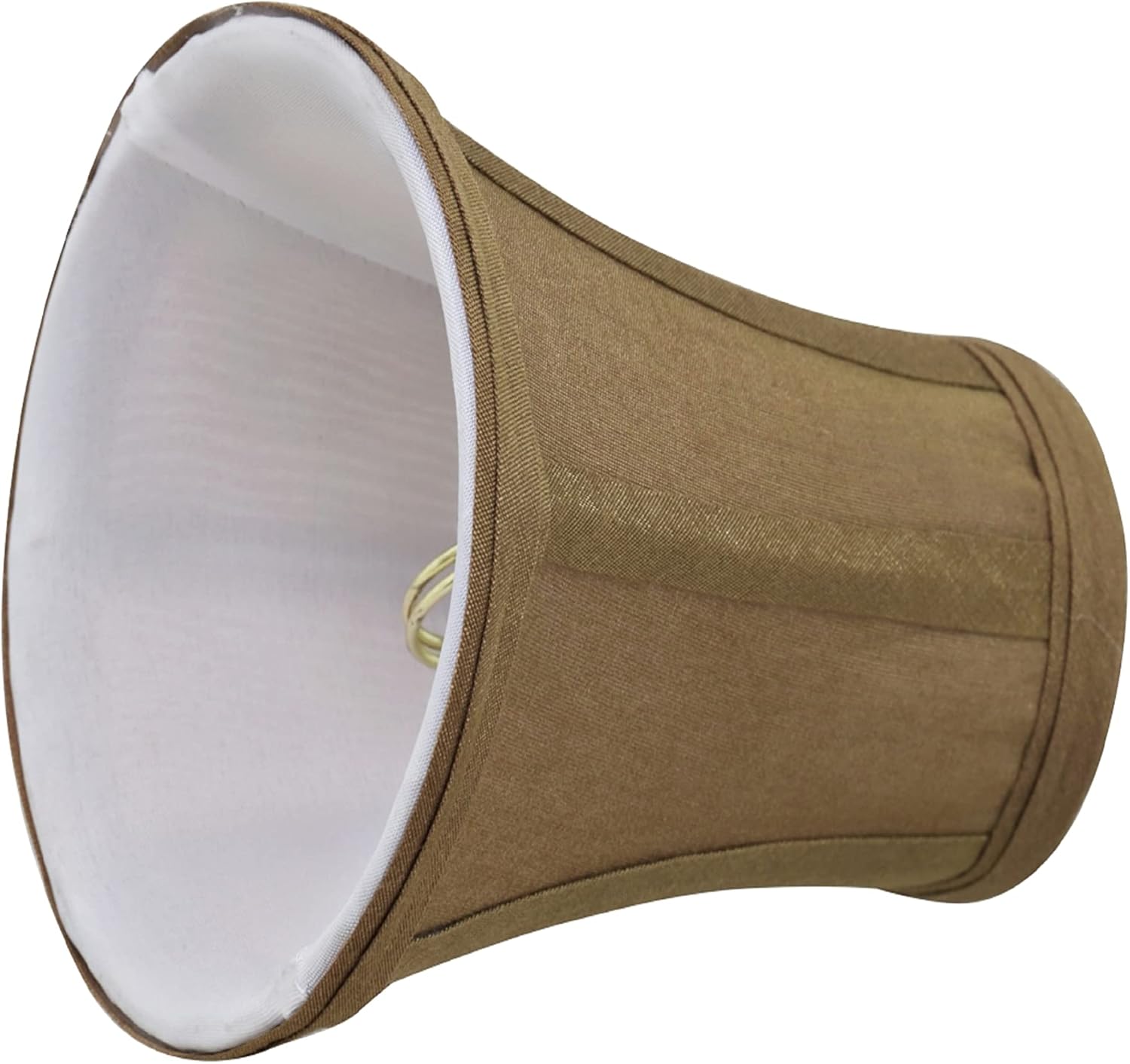 Aspen Creative 30247-9A, Bell Clip-On Chandelier Lamp Shade, Light Brown, 2-1/2" Top x 4" Bottom x 5" Slant Height, Set of 9