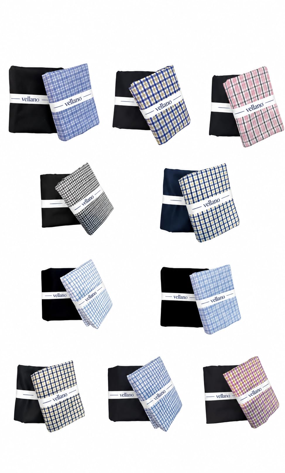 vellano Trouser Shirt Fabric Combo Box (Unstitched, All Weather,Premium Italian Fabric) Pack of 10-picture-34