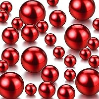 Vista 10 de 150 piezas de perlas falsas para relleno de jarrón, cuentas de maquillaje para jarrón sin agujero, cuentas brillantes de tamaños mixtos, redondas