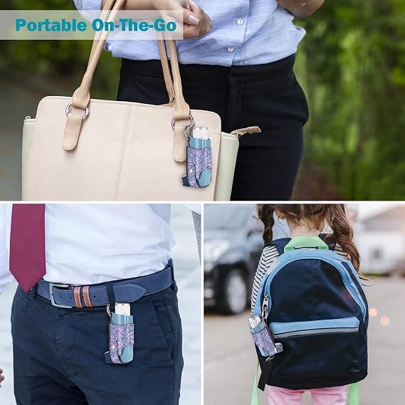 MEDMAX Asthma Inhaler Holder PU Leather Protective Travel Mini Holster