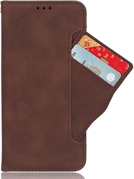 Case for Tecno Camon 30 4G.Imitation leather Flip phone Case With Movable Card Slots.Bracket design-Brown