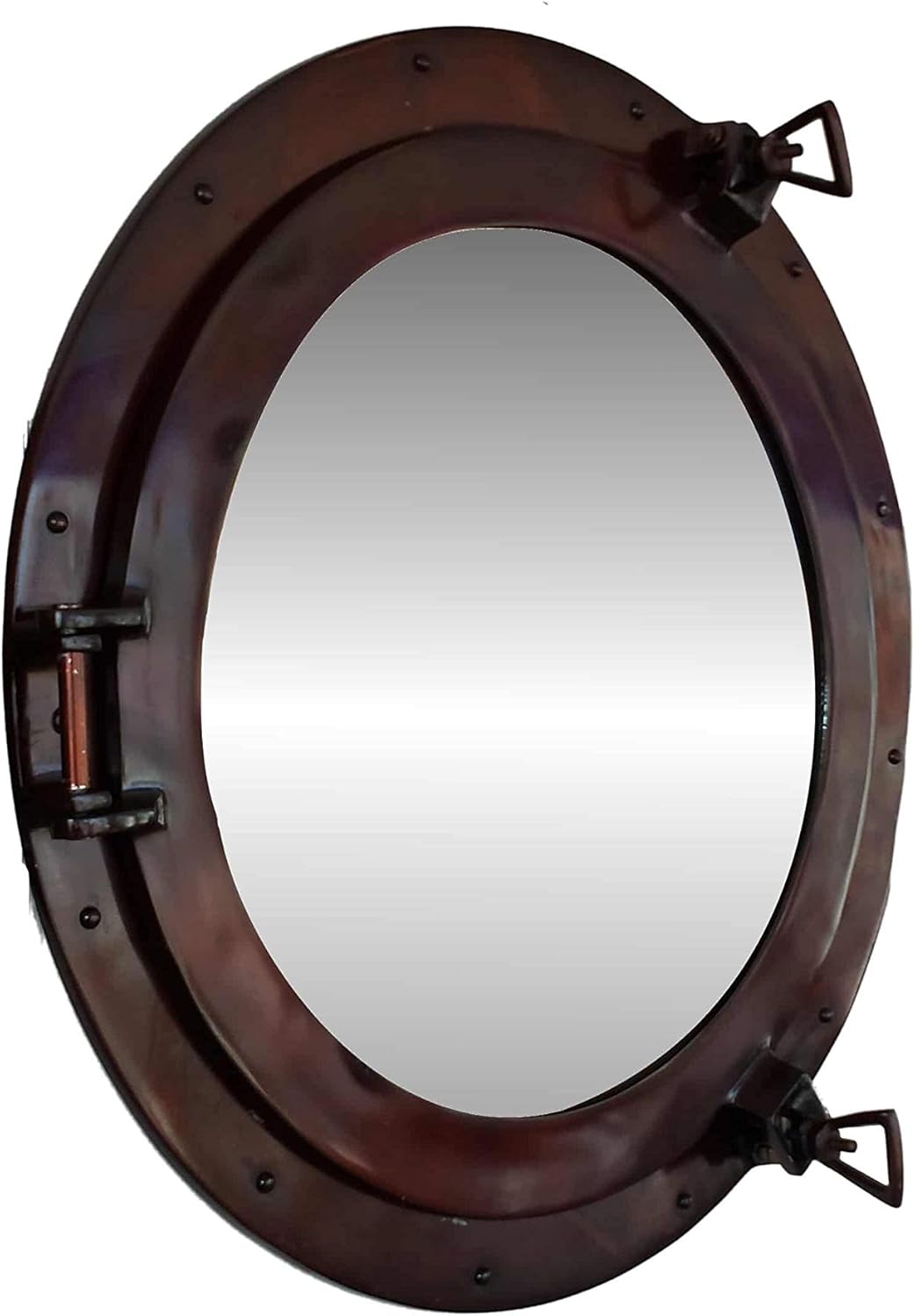Wall Mounted Vintage Nautical Ship Porthole Mirror for Home Decor | Pirate's Maritime Nautical Themed Decor | Vanity Mirror (Coke Copper, 9 INCHES)