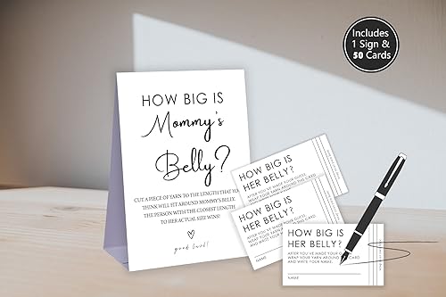 Miniatura 2 de Zhminz Qué Tan Grande Está la Barriguita de Mamá Juego de Baby Shower, Mide la Barriguita de Mamá, Divertidos Juegos de Baby Shower para Adultos,