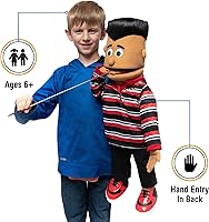 Vista 2 de José de 25 pulgadas, niño hispano, cuerpo completo, marioneta estilo ventrílocuo