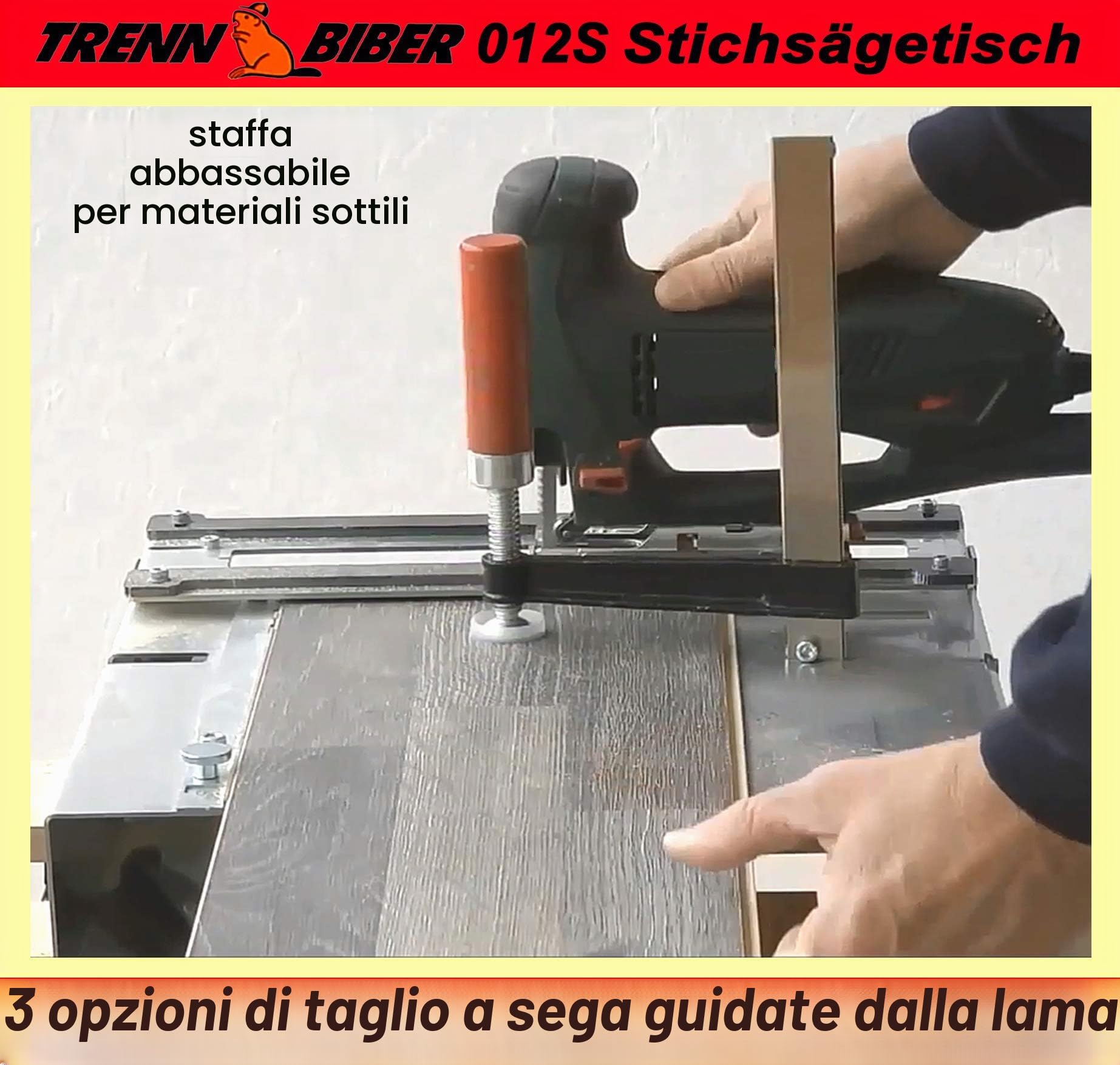 SEGHETTO ALTERNATIVO Banco sega taglio Beaver 012s tavolo per lame per seghetto alternativo come laminato Schneider, Legno Pannelli rimanenza di assi sega