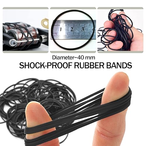 Miniatura 3 de 400 bandas de goma y pezones de ojales, 200 pezones de ojales y 200 bandas de goma elásticas, ojales elásticos para piezas de máquina