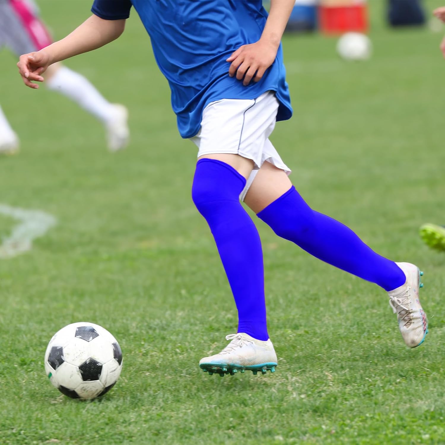 2 Pair High Football Baseball Socks Multiple Sizes Over the Knee Baseball Socks Extra Long Soccer Sock for Boys Men - Image 2