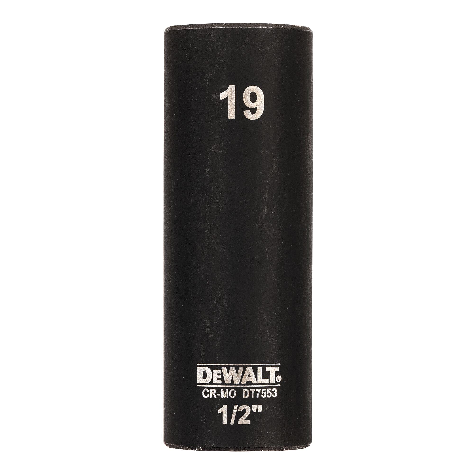 DeWALT 19mm, 1/2 Drive Impact Socket, 78 mm length