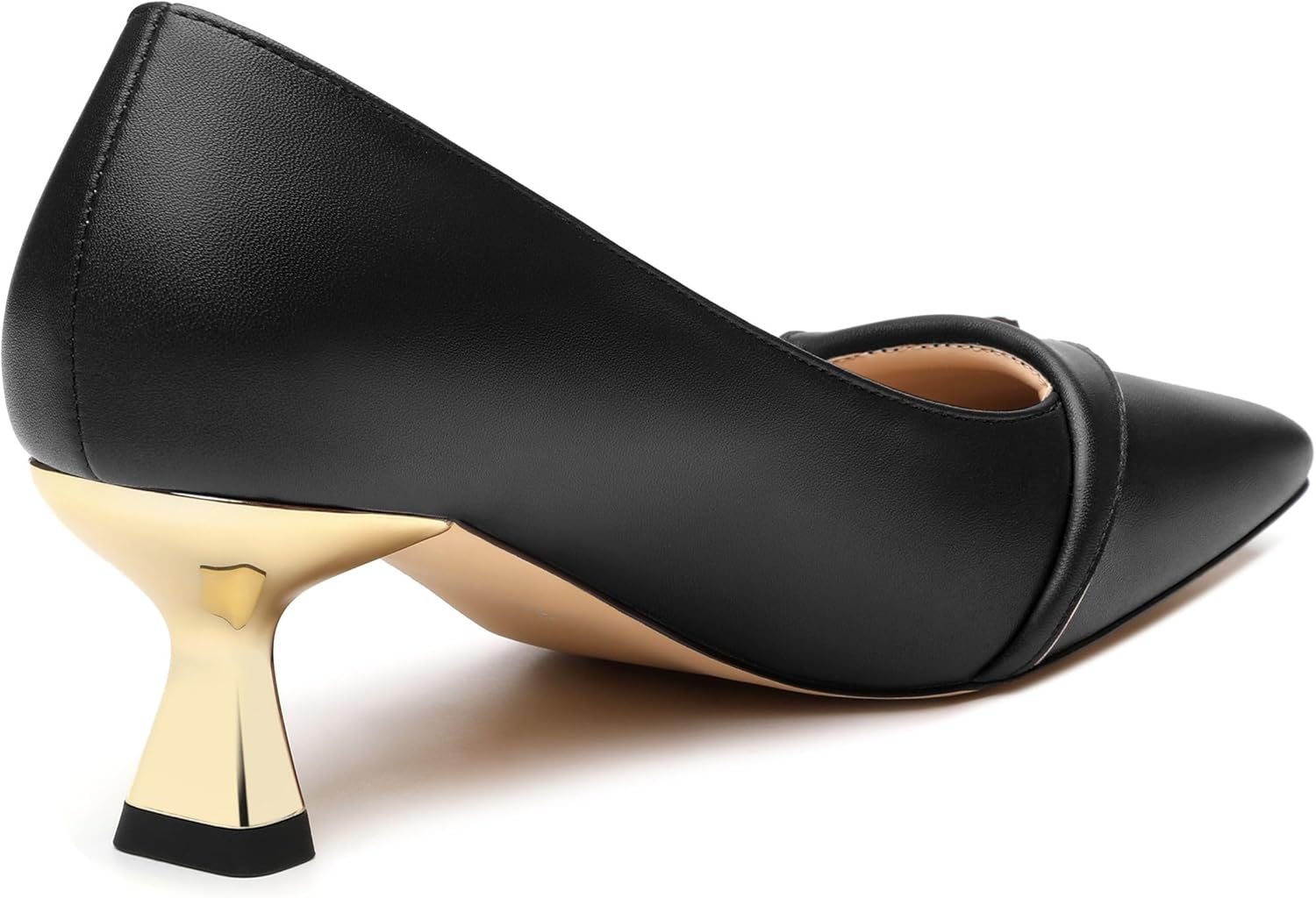 Women's Kitten Heels Square Toe Low Heel Pumps Closed Toe Patent Slip On Pumps Womens Work Dress Office Wedding Party Shoes 2 Inch - Image 7