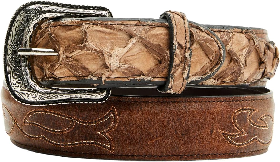 Cody James Men's Charutto Exotic Pirarucu Billet Belt - CJAHO24BT16-BN 46