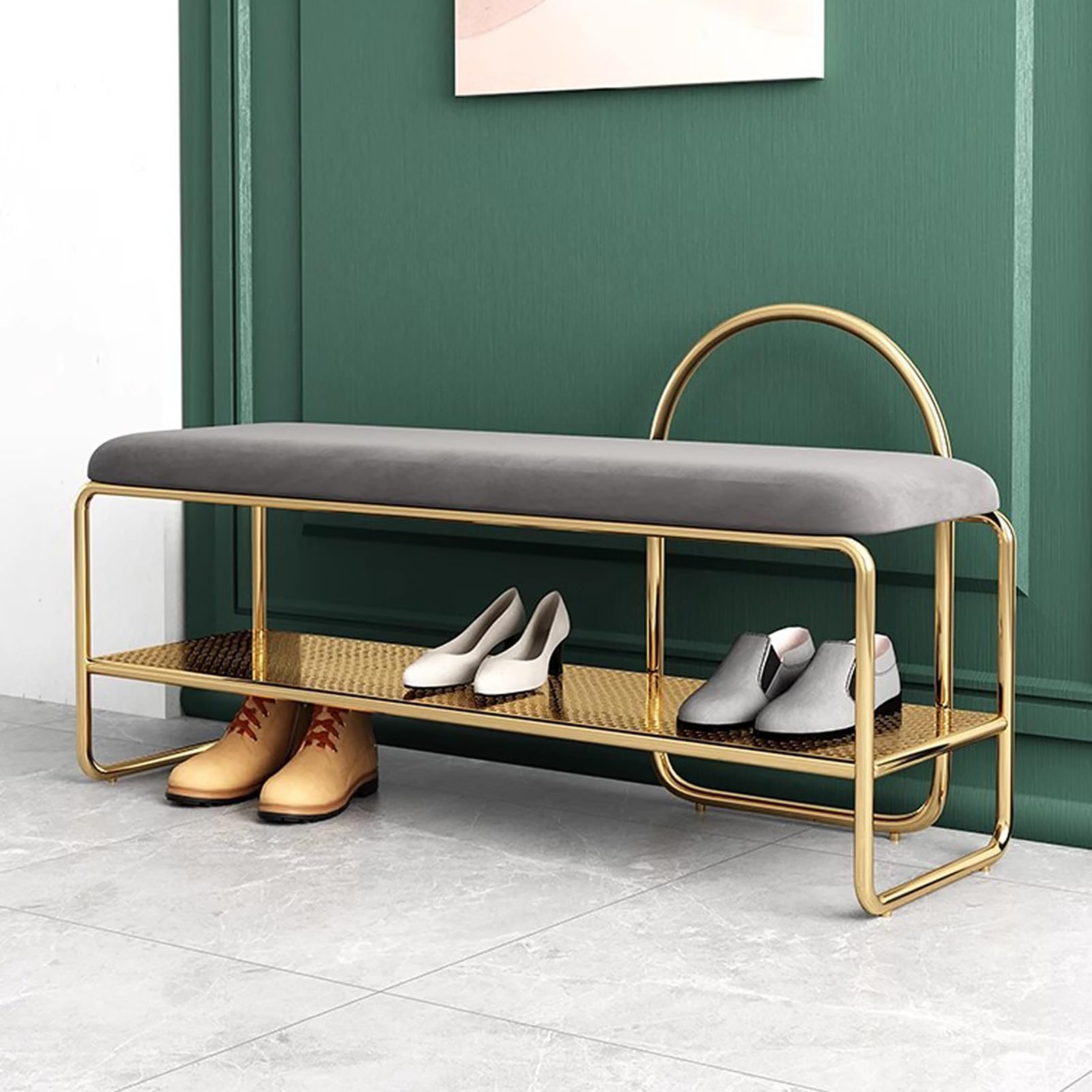 Banc porte-chaussures pour entrée accueillante et salon moderne au style épuré