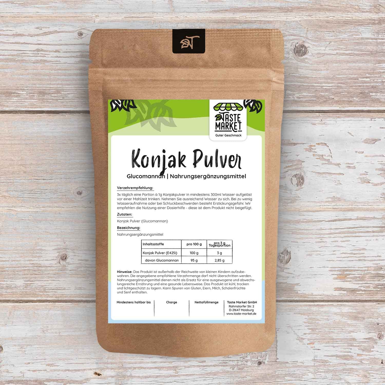 1 kg Konjak Pulver | Glucomannan | natürliches Pulver | vegan | Low Carb