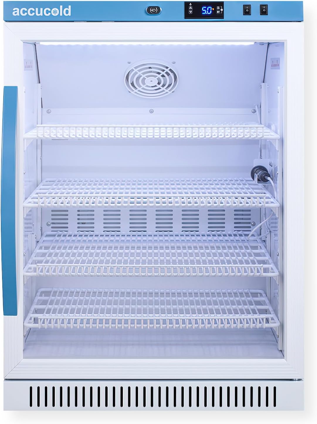 Accucold ARG6PV456 6 Cu.Ft. ADA Height Vaccine Refrigerator, Certified to NSF/ANSI 456 Vaccine Storage Standard; Automatic Defrost; Interior Light; Open Door Alarm; Password Protection